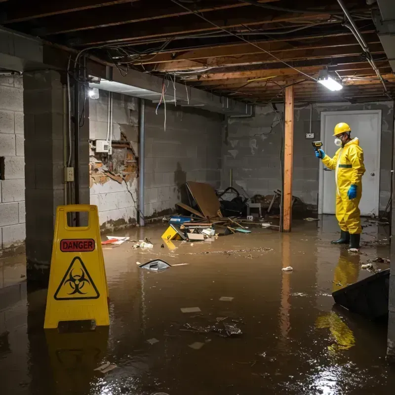 Flooded Basement Electrical Hazard in Highview, KY Property