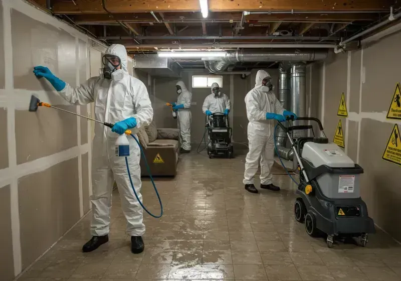 Basement Moisture Removal and Structural Drying process in Highview, KY